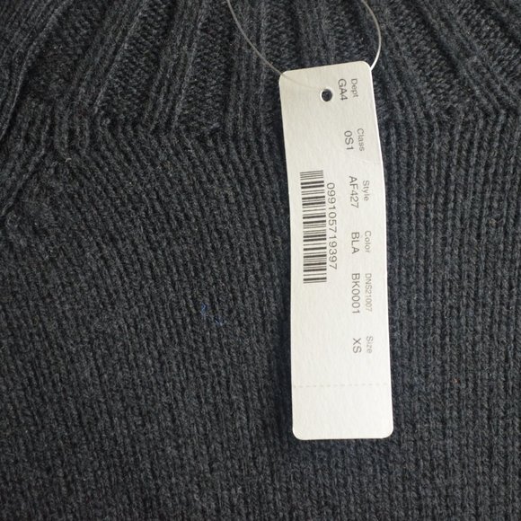 NWT J. Crew XS Black Jeweled Shoulder Sweater Dress "Outstanding!" - Picture 6 of 7